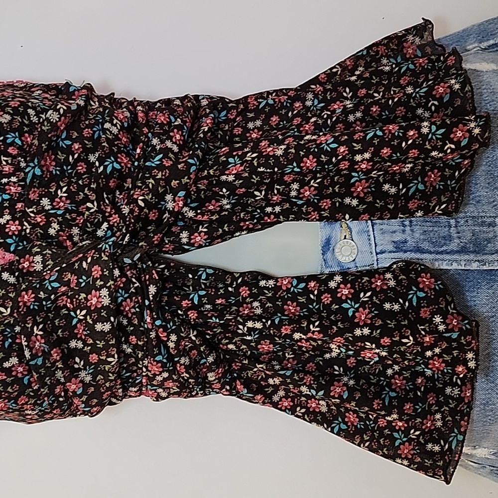 Candie's Y2K  Baby  Doll Floral Halter Top - Black and Pink Sz Meduim - Picture 4 of 16